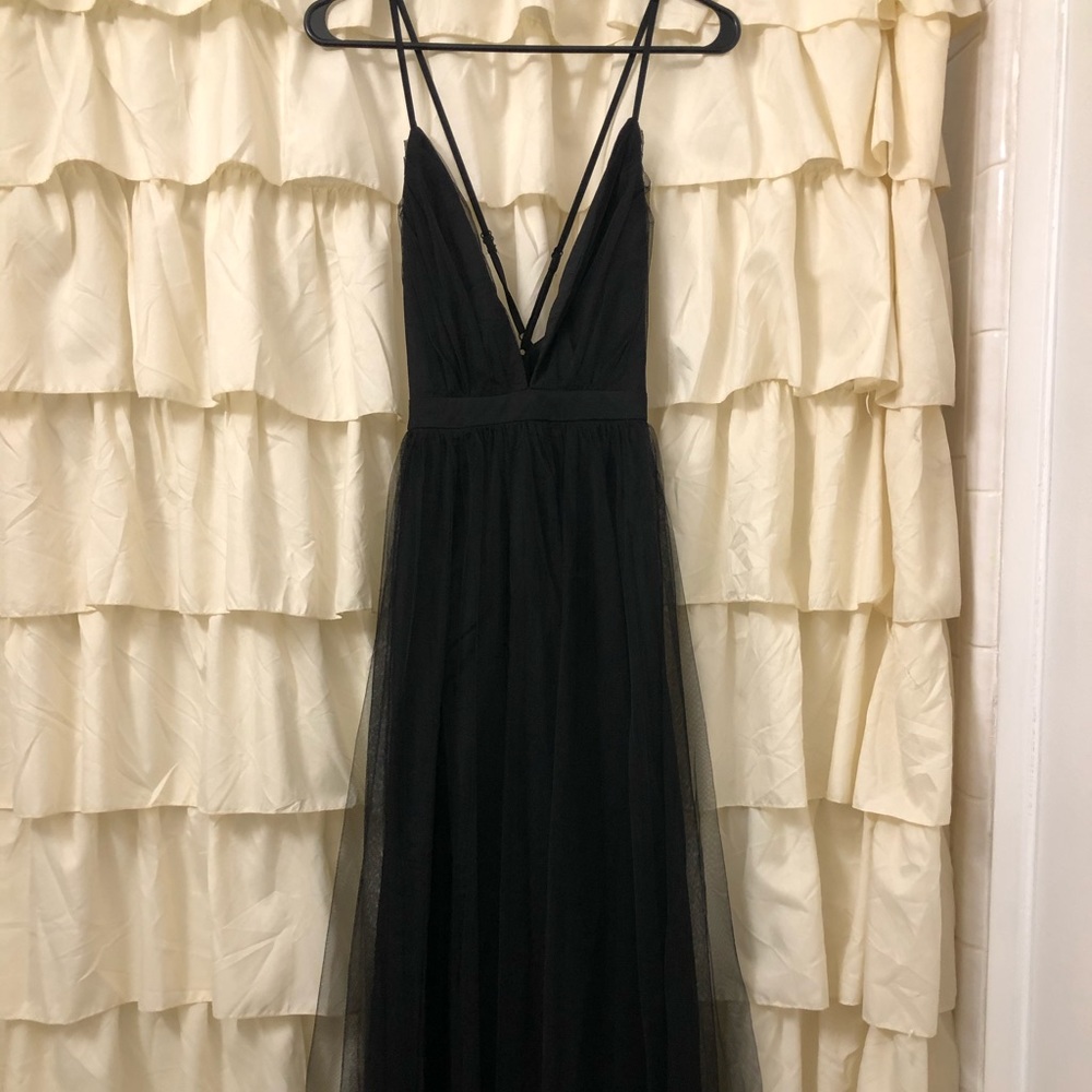 Long black fancy dress